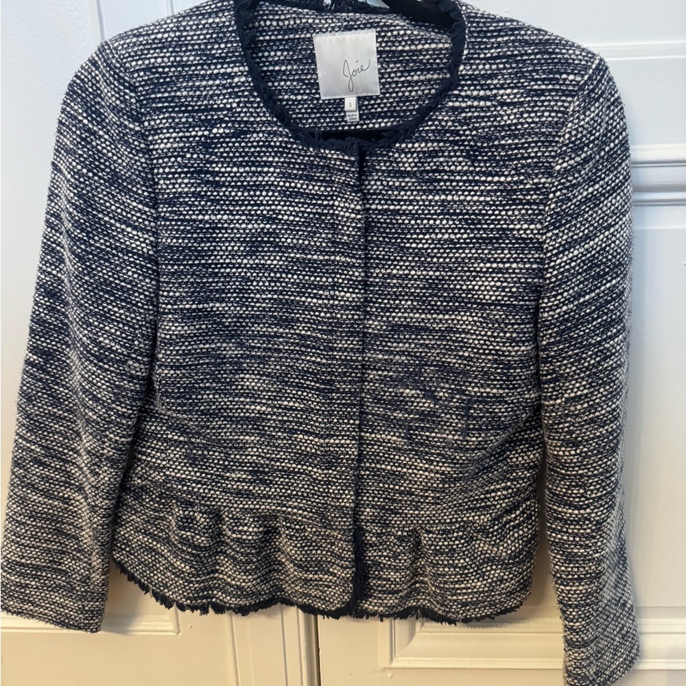 Joie Black and White Tweed Blazer